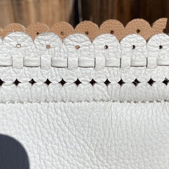 BCBG max Azria white leather bag large tote Computer bag? - Picture 4 of 8